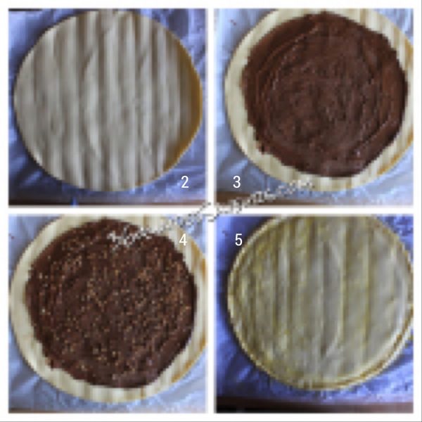 Tarte soleil à la pâte à tartiner et nougatine
