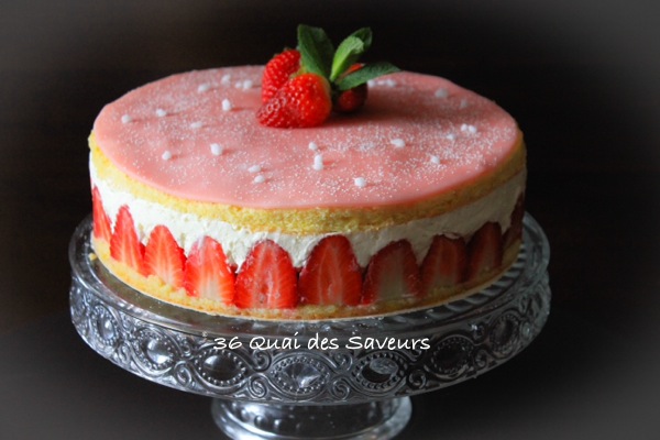 Fraisier A La Mousse De Mascarpone Vanille 36 Quai Des Saveurs