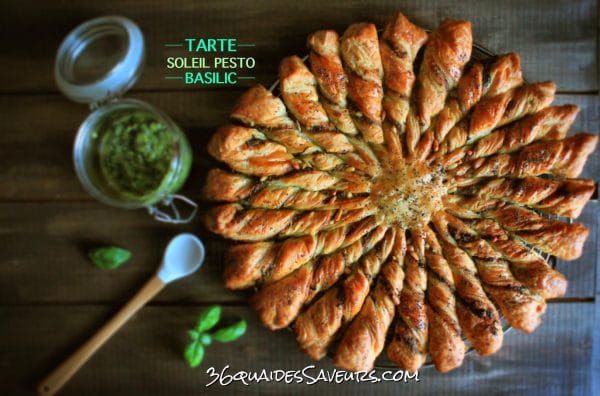 tarte soleil pesto pignons