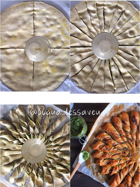 tarte soleil au pesto et pignons de pin