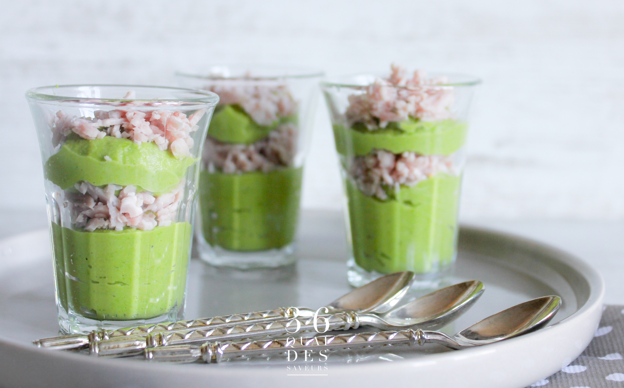 Verrine De Potiron Pour Apéritif Thermomix Verrines petits pois et jambon - 36 Quai Des Saveurs